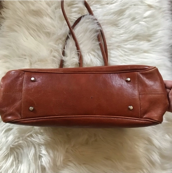 GUC Vintage Paolo Masi Leather Shoulder Baguette Cognac Handbag Purse 90s - Picture 3 of 8